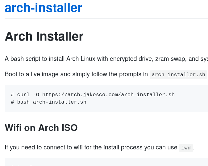 Arch Installer